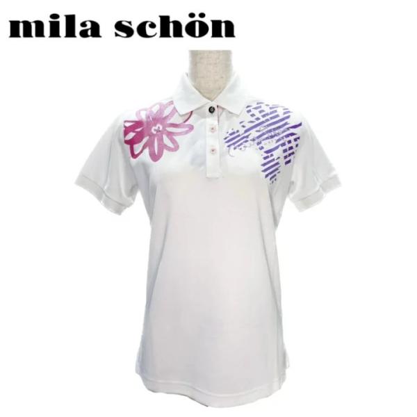 50%OFF！OUTLET！【レディース】　mila schon　ミラショーン　ポロシャツ　ポロ　半...