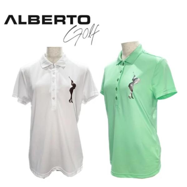 50％OFF！ OUTLET！ ALBERTO アルベルト レディース ポロシャツ ポロ 半袖 ゴル...