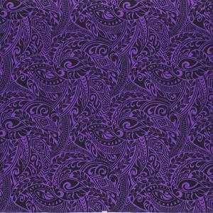 ハワイアンファブリック 紫 カヒコ トライバル fab-2893PP【4ヤードまでメール便可】｜pauskirt