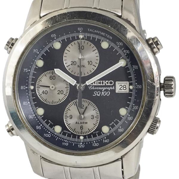 w♪SEIKO セイコー 腕時計 クオーツ 7T32-7G40 SQ100 クロノグラフ デイト S...