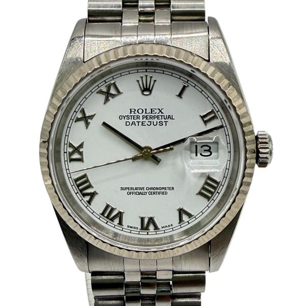 ROLEX ロレックス デイトジャスト ref.16234 ホワイト 白 ローマ文字盤  P番 SS...