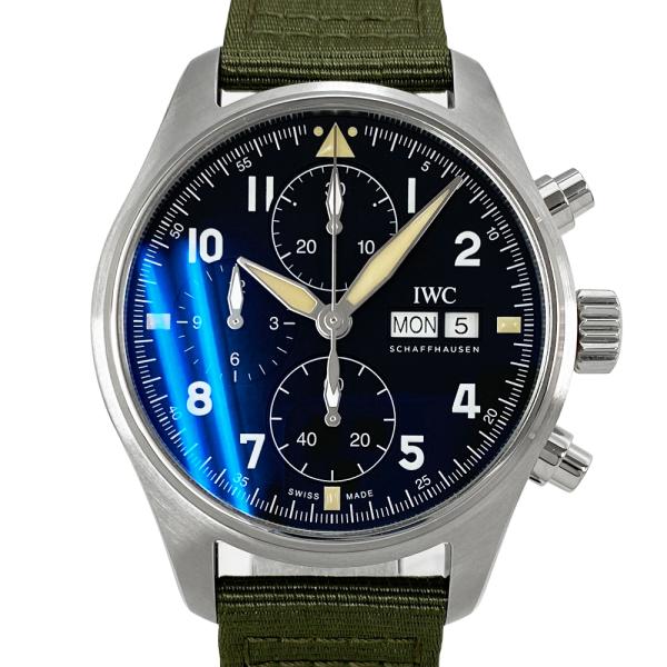 [中古] IWC パイロットウォッチ クロノグラフ スピットファイア IW387901 自動巻き ブ...