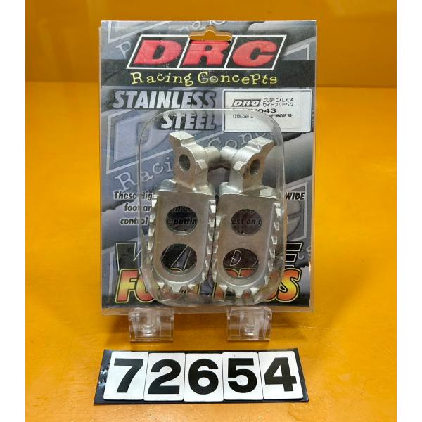 【送料無料!!】72654 新品 DRC ステンレスペグ ステップ ワイドフットペグ 02-Y043...
