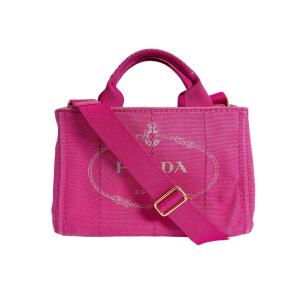 PRADA（プラダ） カナパ ミニ ブラック 1BG439 レディース キャンバス 