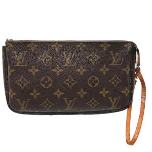 ルイヴィトン ポーチ M51980 ポシェット・アクセソワール モノグラム アクセサリーポーチ LOUIS VUITTON ブラウン レディース 中古