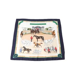 HERMES（エルメス） カレ90 スカーフ 王妃のターバン 熱帯樹林 シルク