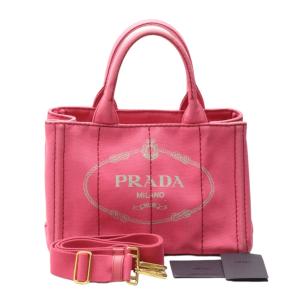 CANAPA プラダ カナパ デニム トートバッグ BN1877 ピンク PRADA