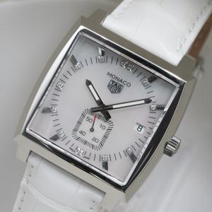 タグホイヤー TAG HEUER 腕時計 モナコ シェル文字盤 ダイヤ WAW131B.FC6247 クオーツ ユニセックス 中古 極美品 [質イコー]｜pawnshopiko