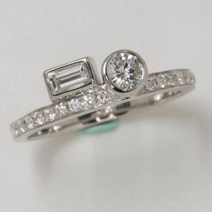 PT950 ハーフエタニティ ダイヤモンド リング 0.11CT : KOMEHYO