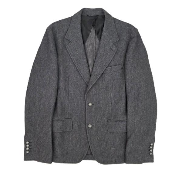 DOLCE&amp;GABBANA ドルチェアンドガッバーナ ウール×コットン メタルボタン使用 2Bテーラ...