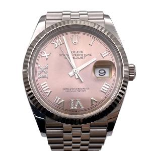 【値下げ】ROLEX ロレックス デイトジャスト 36mm Pink 69Diamond ローマ VI/IXダイヤ ジュビリーブレス 腕時計 126234 K18WG 中古
