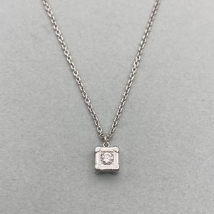 【最終値下げ】LOUIS VUITTON ルイ・ヴィトン ガストントランク ペンダントネックレス 750WG ネックレス Q03084 K18 レディース 中古