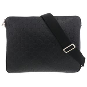 GUCCI グッチ ミディアム クロスボディバッグ ショルダーバッグ 850214 レザー ブラック メンズ 中古