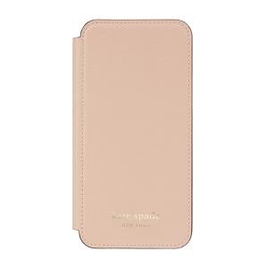 【アウトレット】kate spade ケイトスペード iPhone12Pro iPhone12 Crumbs Pale Vellum PC  Gold Logo ケース 手帳型 ブランド おしゃれ 可愛い ピンク