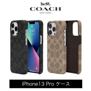 COACH コーチ スマホケース ハード ケース iPhone13Pro PVCレザー Coach柄 2021 Coach Slim Wrap Signature C