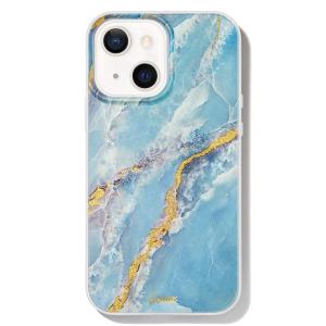 Sonix ソニックス スマホケース スマホ ケース TPU iPhone13 ブルー マーブル 2021 Ice Blue Marble Antimicrobial Case Magsafe対応｜paypaystore