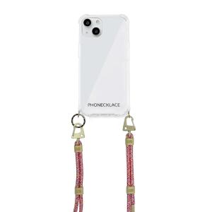 PHONECKLACE  クロスボディストラップ付きクリアケースfor iPhone 13 Rainbow｜paypaystore