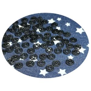 ドール用　7mmプラスナップ　丸型　黒　20個組