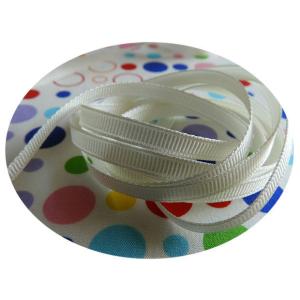 5mmグログランリボン　2.オフホワイト　3m巻