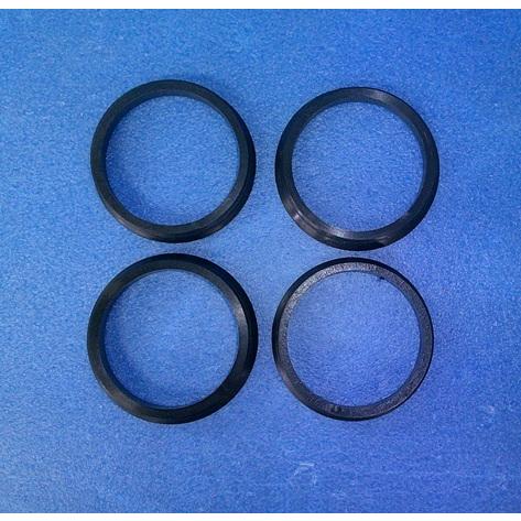 ホイール　ハブリング　ツバ付き　66.6→57.1　樹脂製　ブラック　4枚（1台分）未使用品