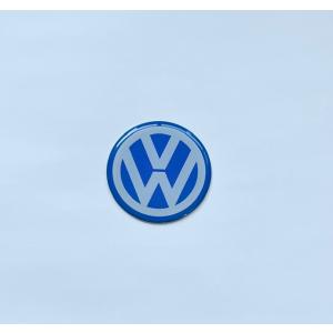 VW／フォルクスワーゲン　ブルー/ホワイト　エンブレム 1枚　ホイールセンターマーク49φ　未使用品｜pb928-store