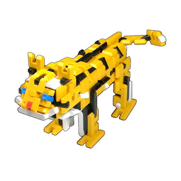 ピーブロック「タイガーセット」知育玩具　教材　組み立て　創造力 複数生き物　