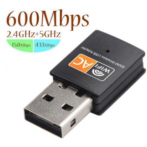 IEEE802.11ac/n/g/b WiFi 無線LAN USB 子機 600Mbps 433+150Mbps 2.4GHz 5GHz USB 2.0 ビームフォーミング ドライバCD付選べます♪｜pc-acrs