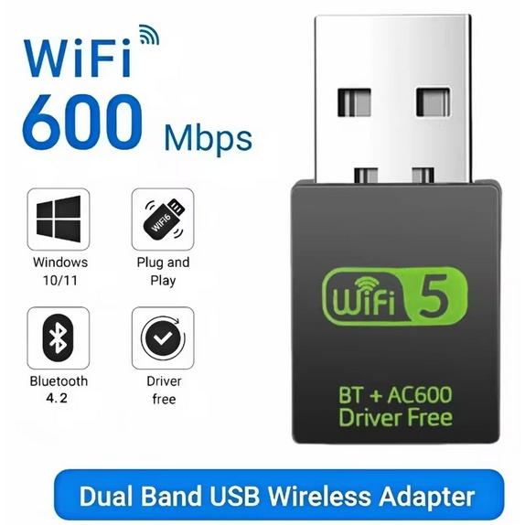送料無料 2in1 WiFi 無線LAN + Bluetooth4.2 USB 子機 600Mbps...