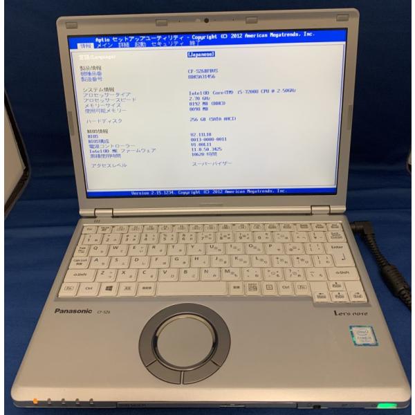 【正常動作品】 CF-SZ6BFBVS（i5-7200U / SSD 256GB / メモリ8GB ...