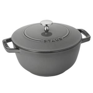 ストウブ ワナベ グレー L 20cm 両手 鋳物 ホーロー鍋 IH対応 STAUB Wa-NABE 40501-010