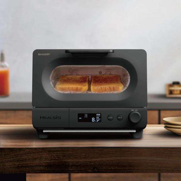 シャープ ウォーターオーブントースター ヘルシオ トースター AX-WT1-B ブラック SHARP