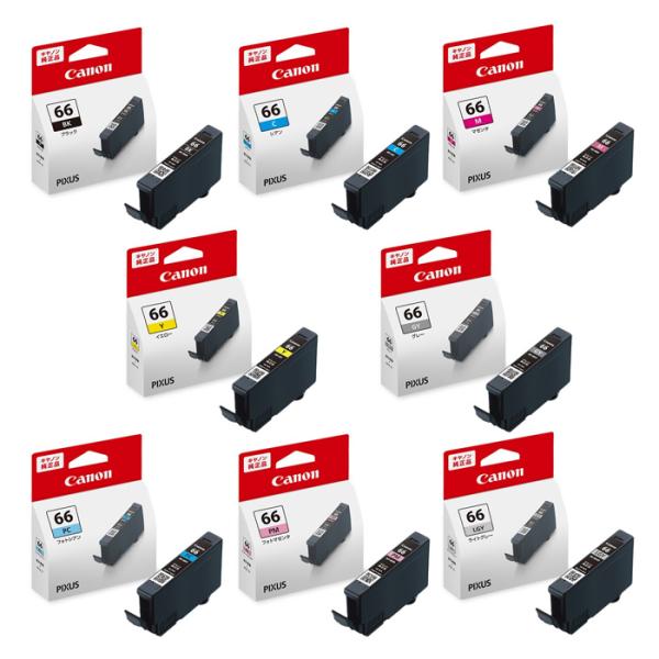 【セット】キヤノン 純正 インクカートリッジ インクタンク BCI-66 BK/C/M/Y/GY/P...