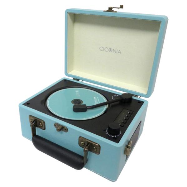 CICONIA チコニア レトロ CDプレーヤー CCD-0010-LB ライトブルー レコードプレ...