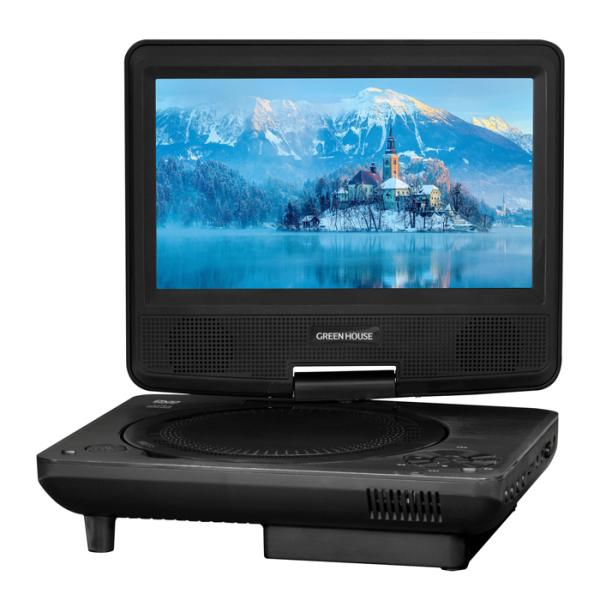グリーンハウス ポータブル DVDプレーヤー 7型ワイド AC電源 乾電池対応 車載 GH-PDV7...