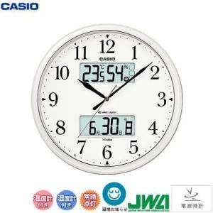 CASIO（カシオ） 掛時計 wave ceptor 温・湿度計 フルブライト夜見え