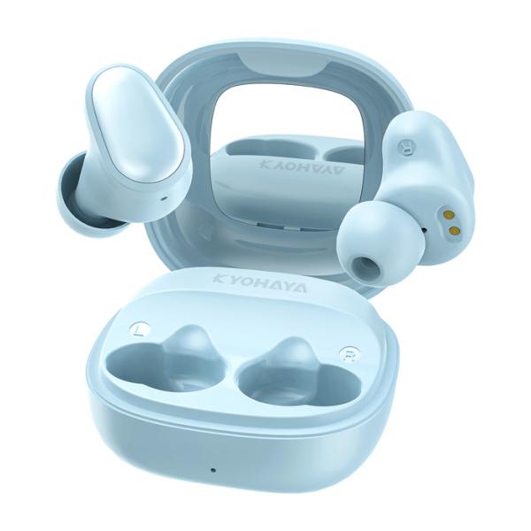 京ハヤ 完全ワイヤレスイヤホン Bluetooth対応 カナル型 JKTWS065BL ブルー