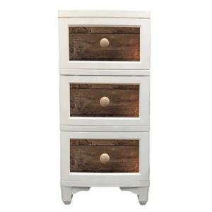 アイエルシー リルデココ 収納ケース 北欧風ビンテージチェスト 3段 LB-300ABR アンティークブラウン