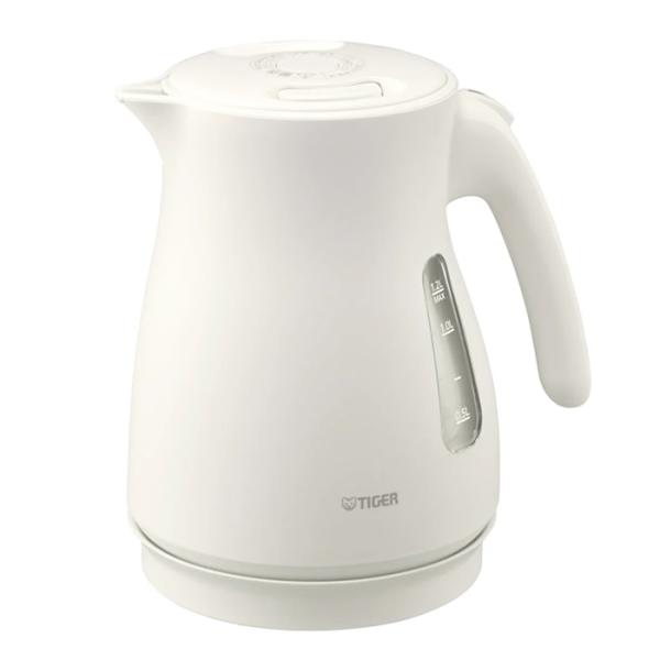 タイガー 蒸気レス 電気ケトル QUICK &amp; SAFF+ 1.2L スピードふっ騰 転倒お湯もれ防...