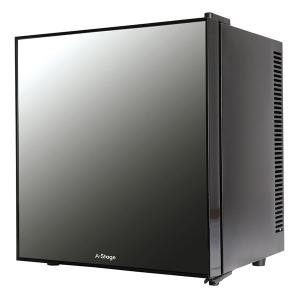 A-stage 1ドアミラーガラス冷蔵庫 20L 左右ドア付け替え可能 AR-20L01MG ブラック