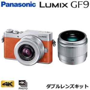 パナソニック ミラーレス一眼カメラ ルミックス LUMIX Gシリーズ DC-GF9 ダブルレンズキット DC-GF9W-D オレンジ