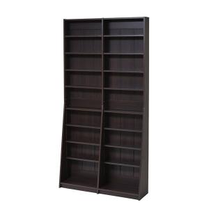 JKプラン 本棚 書棚 幅90cm 1cmピッチ 漫画本 文庫本 FRM-0009-DB ダークブラウン