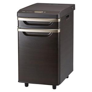 ツインバード ベッドサイド冷蔵庫 500mlペットボトル×6本収納可能 小物収納用引出付き HR-D282BR ブラウン