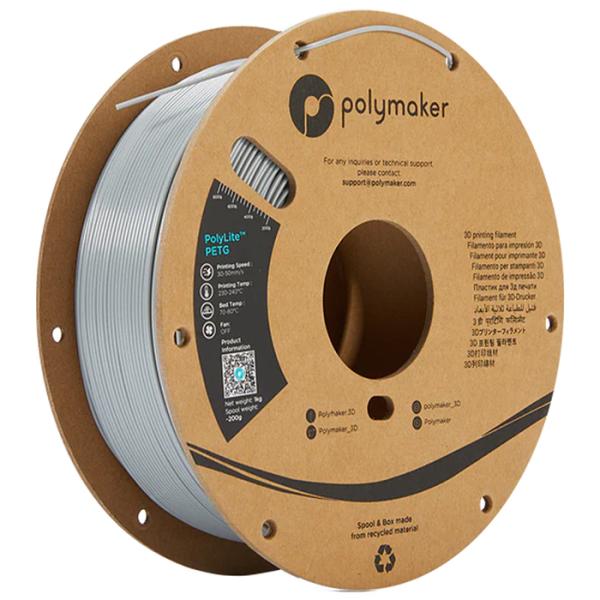 Polymaker PolyLite PETG フィラメント (1.75mm, 1kg) Grey ...