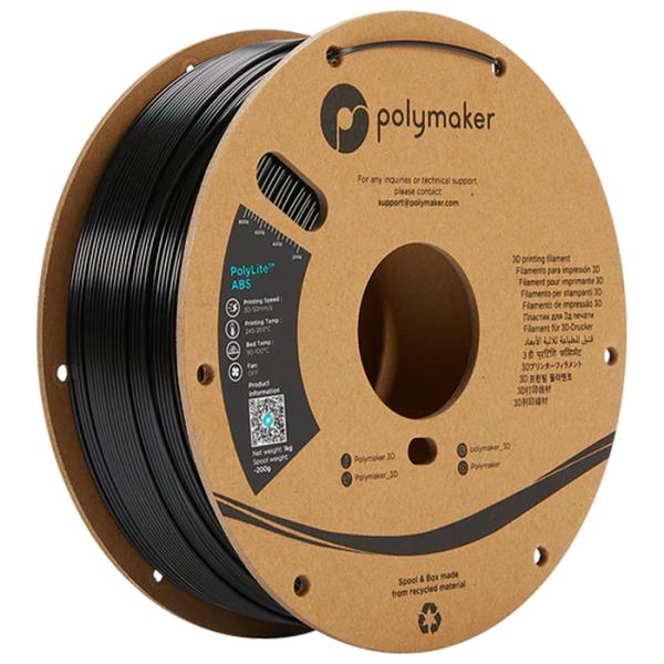 Polymaker PolyLite ABS フィラメント (1.75mm, 1kg) Black ...