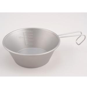 PTYGRACE アウトドア チタン シェラカップ 330ml 目盛付 片力商事 PY-SIE026 チタン