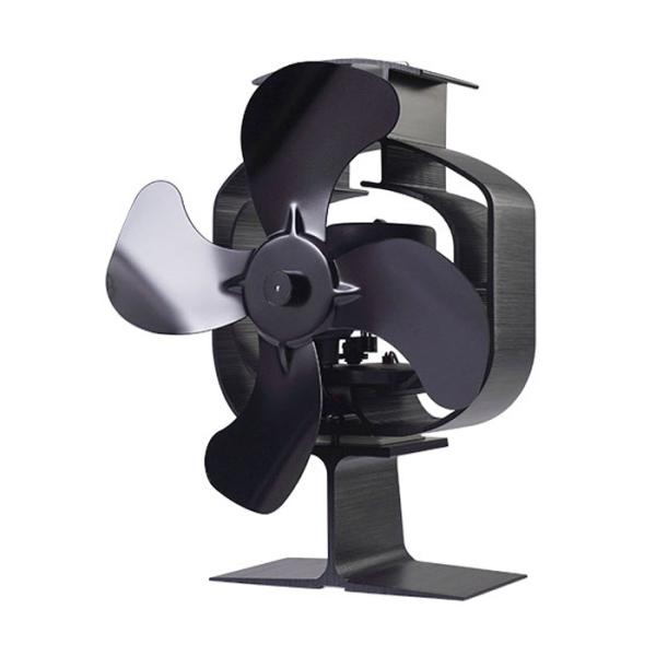 サンコー 首振りストーブファン 電源なしで暖気循環 STFALLSBK ブラック