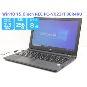 WEBカメラ ノートパソコン Office付き Windows10 NEC PC-VK23TFB6R4RU Core i5 6200U 2.3GHz メモリ8GB 新品SSD256GB DVD-RAM Bランク P51T 中古｜pc-atlantic