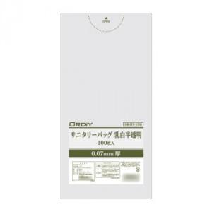 オルディ サニタリーバッグLDPE0.07mm 乳白半透明100P×20冊 Q00176004｜pc-basket