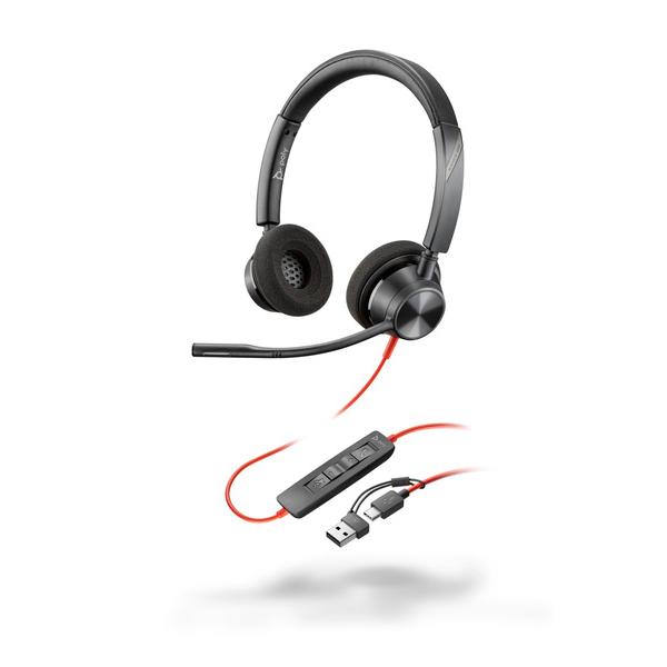 HP 8X219AA Poly Blackwire 3320 USB-C+USB-A 変換アダプタ付...