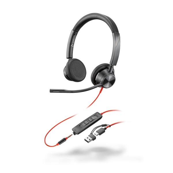 HP 8X221AA Poly Blackwire 3325 USB-C+USB-A 変換アダプタ付...